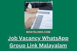 Job Vacancy WhatsApp Group Link Malayalam